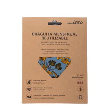 CNIB MENSTRUAL PANTIES Superabsorbierende #gelbe Blumen Größe XL 1 Einheit