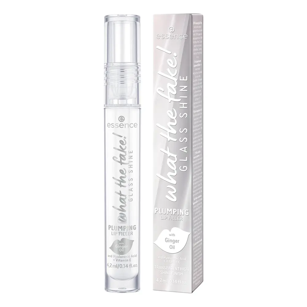 ESSENCE WHAT THE FAKE! GLASS SHINE Volumizing Lip Gloss #01-Oh So Glassy 4.2 ml ESSENCE WHAT THE FAKE! GLASS SHINE Volumizing Lip Gloss #01-Oh So Glassy 4.2 ml - Image 3