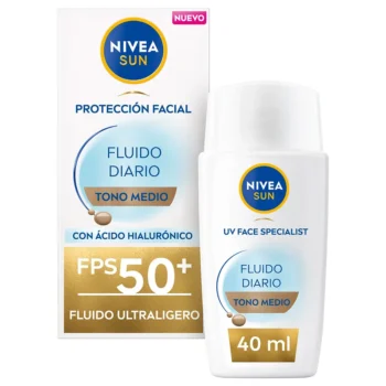 <span class="notranslate">NIVEA DAILY SUN FLUID</span> facial protection SPF50+ #medium tone 40 ml