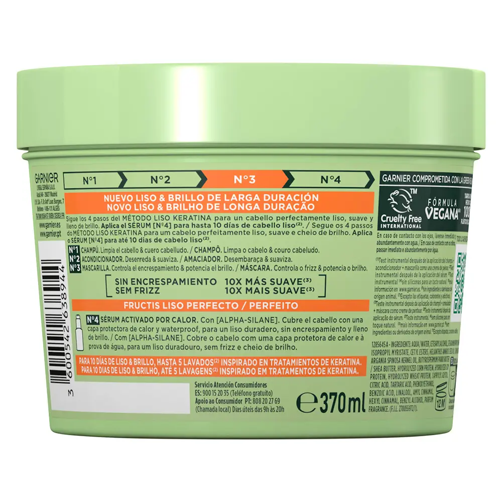 GARNIER FRUCTIS Nº3 keratin smoothing mask 370 ml