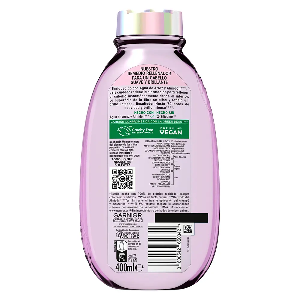 GARNIER ORIGINAL REMEDIES rice water shampoo 400 ml