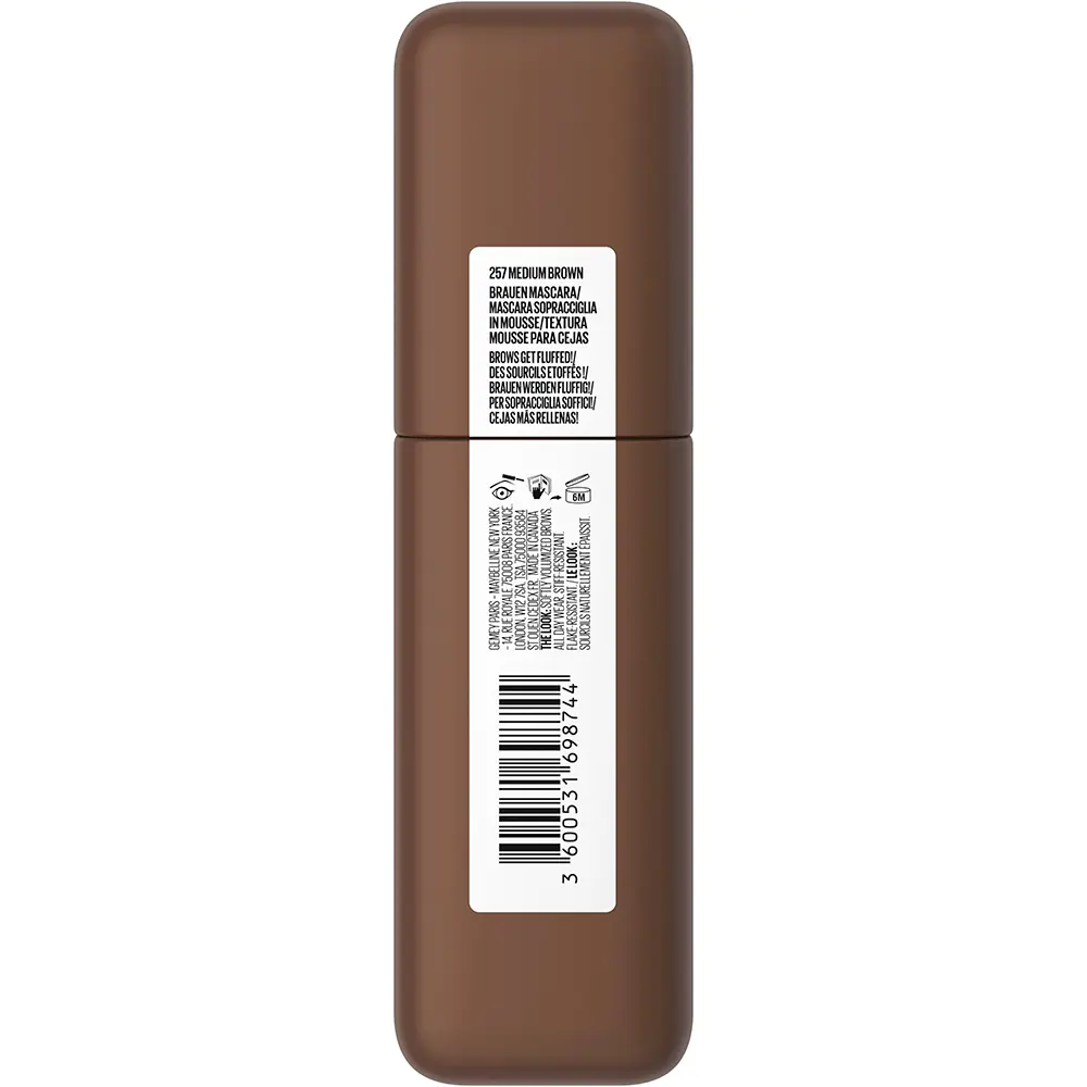 MAYBELLINE SUPERFLUFF mascara for eyebrows #257-Medium Brown 5 ml MAYBELLINE SUPERFLUFF mascara for eyebrows #257-Medium Brown 5 ml