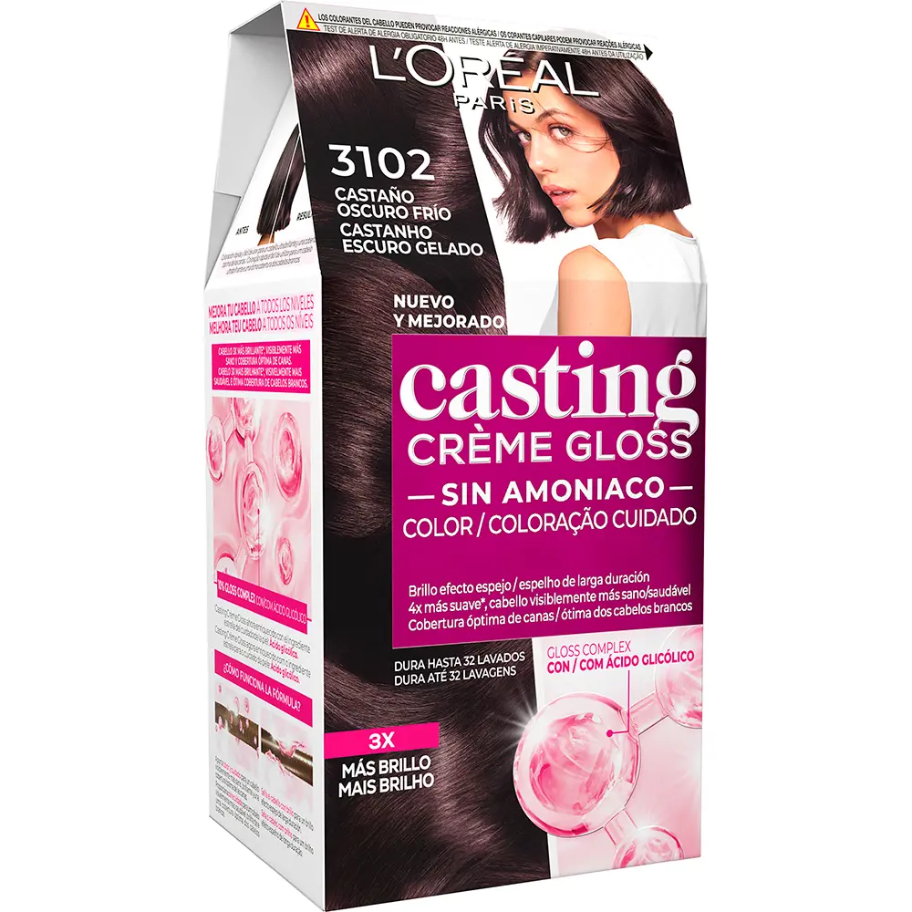 L'OREAL PARIS CASTING CREME GLOSS #3102-Cool Dark Brown 180 ml L'OREAL PARIS CASTING CREME GLOSS #3102-Cool Dark Brown 180 ml - Image 2