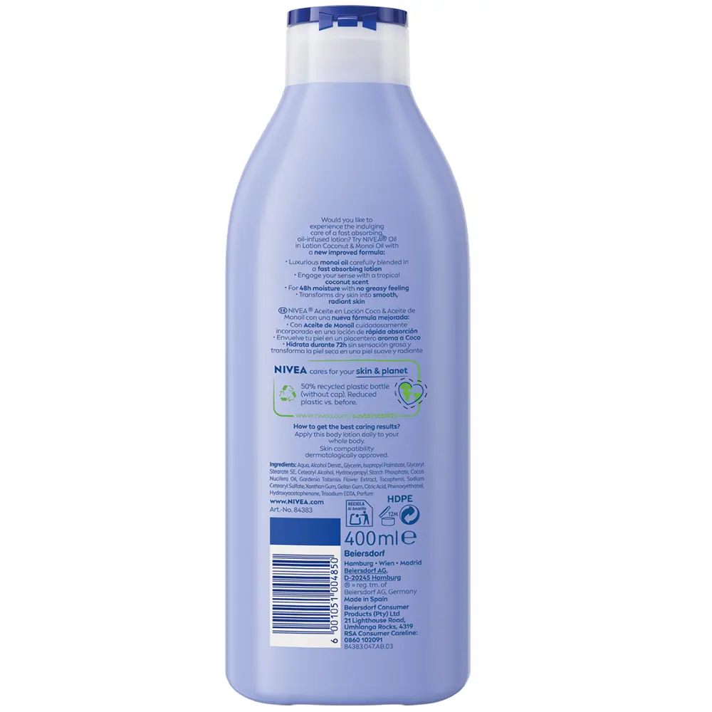 NIVEA Coconut & Monoi Oil Lotion 400 ml