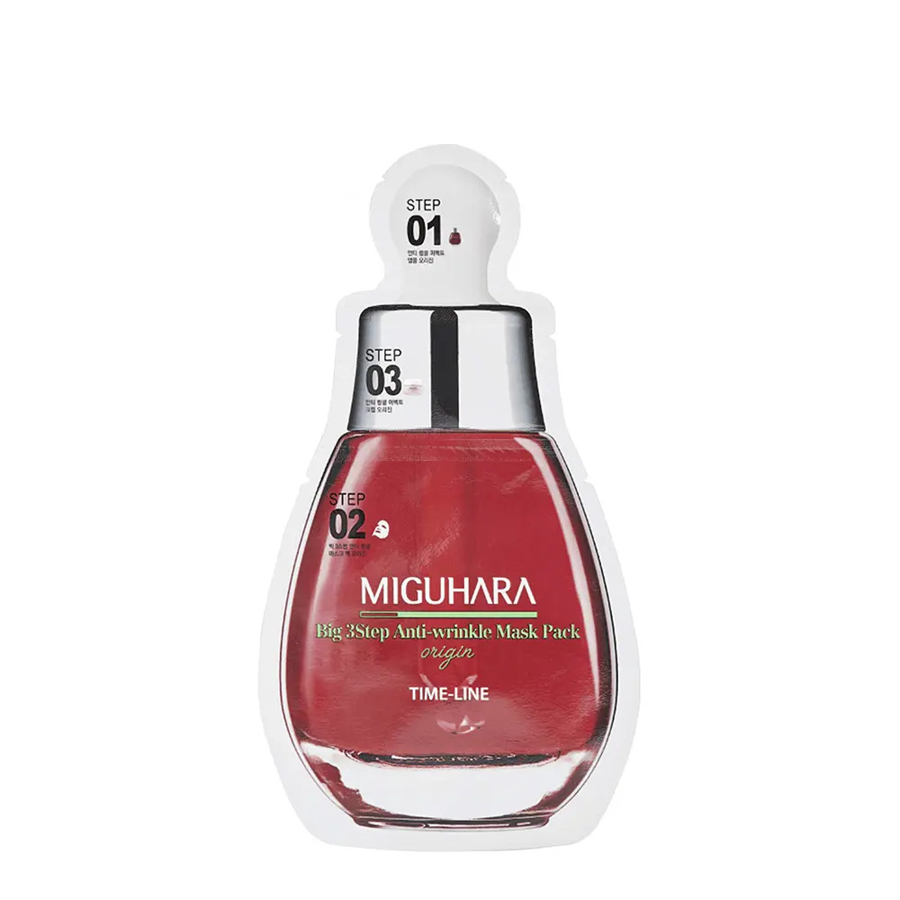 MIGUHARA BIG 3 STEP ANTI-WRINKLE MASK PACK ORIGIN 2 pz MIGUHARA BIG 3 STEP ANTI-WRINKLE MASK PACK ORIGIN 2 pz