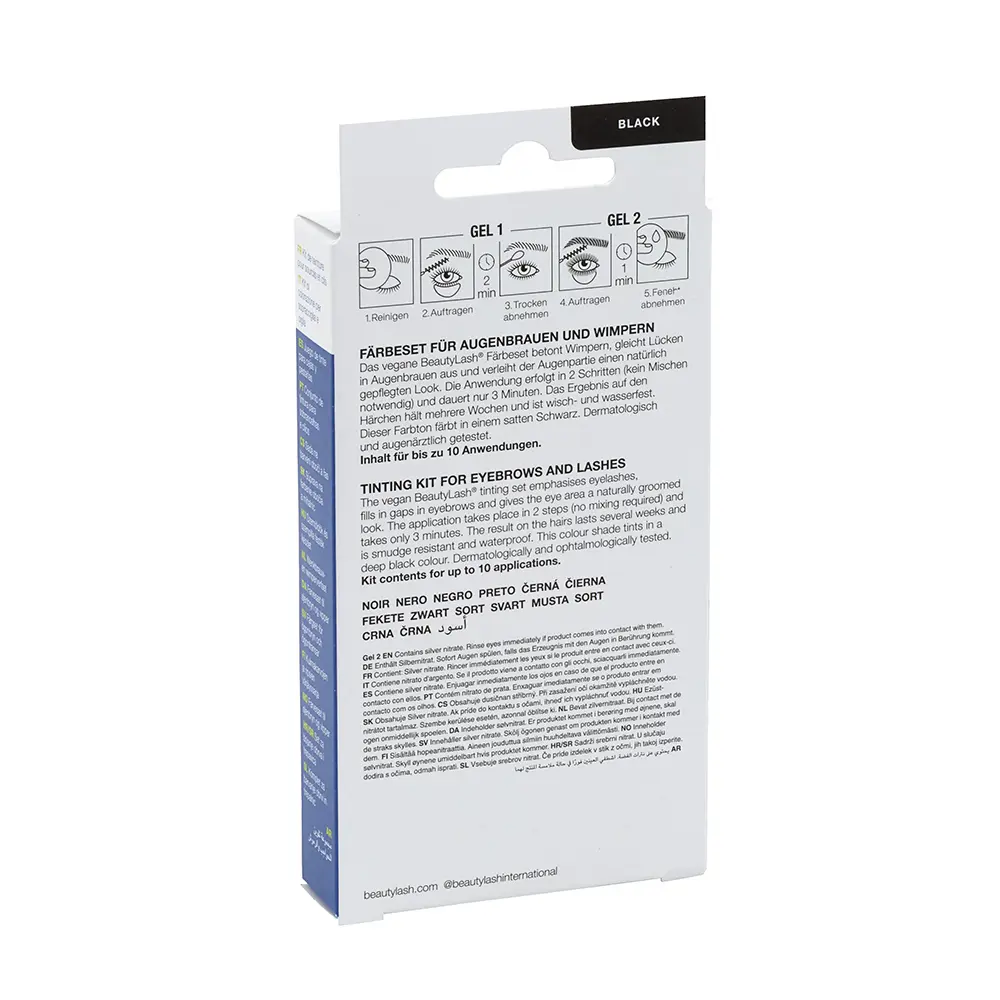 REFECTOCIL BEAUTYLASH BROW & LASH COLOUR kit de teinture pour sourcils et cils #Black unité 1