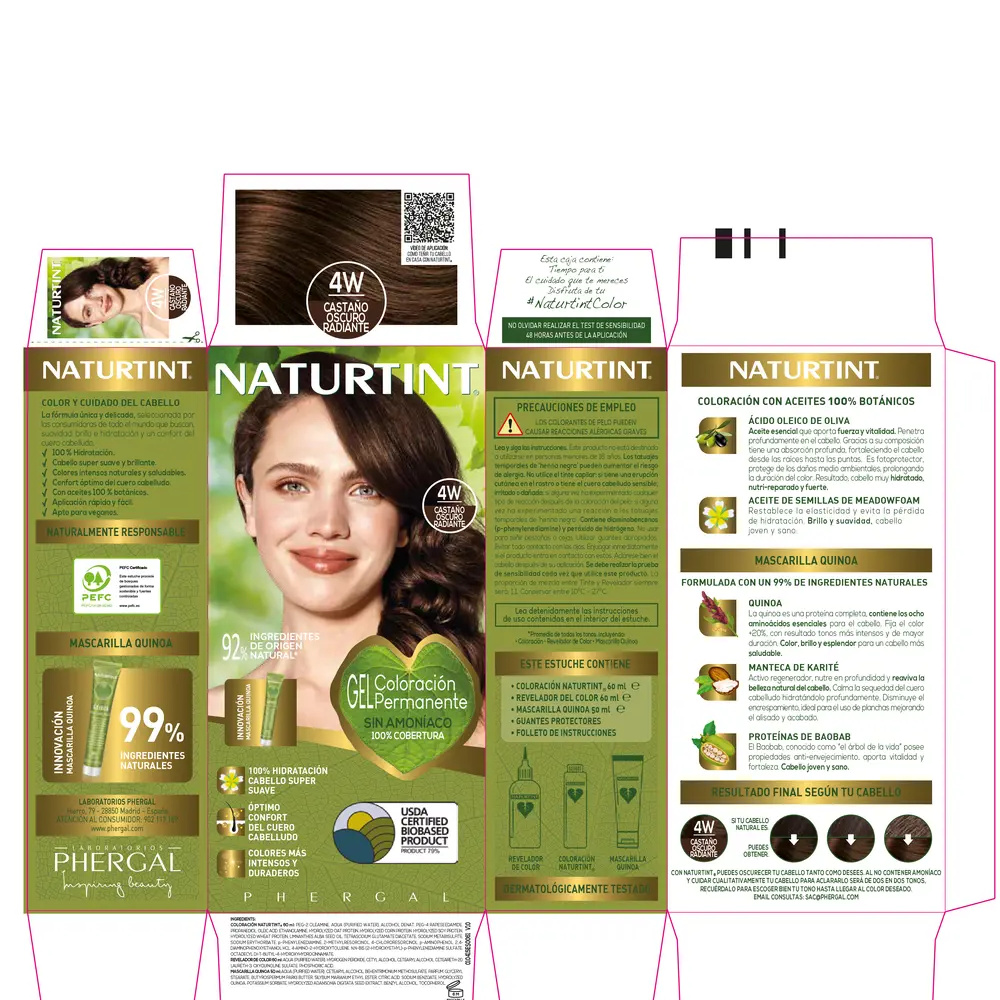 NATURTINT NATURTINT ammonia-free dye #4W-Radiant Dark Brown 170 ml NATURTINT NATURTINT ammonia-free dye #4W-Radiant Dark Brown 170 ml