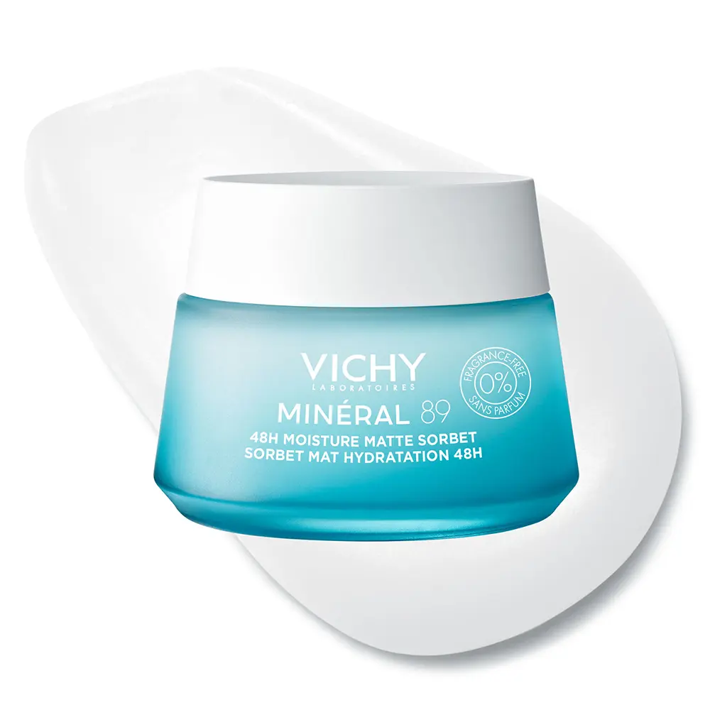 VICHY MINERAL 89 48H feuchtigkeitsspendendes, mattes Sorbetgel mit Hyaluronsäure, 50 ml