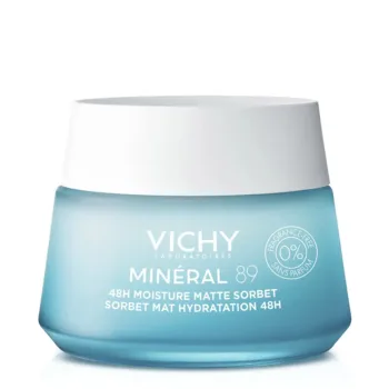 VICHY MINERAL 89 48H feuchtigkeitsspendendes, mattes Sorbetgel mit Hyaluronsäure, 50 ml