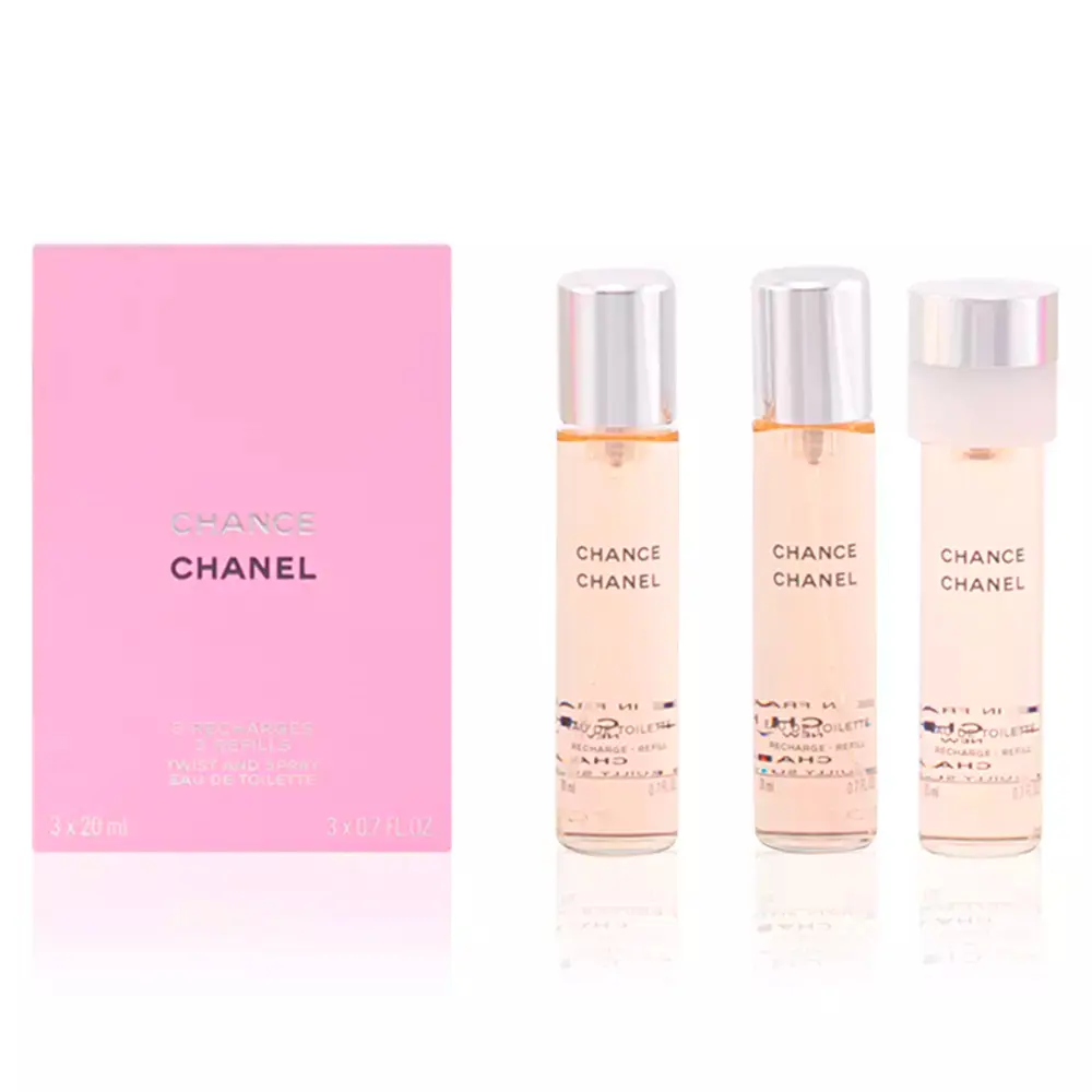 <span class="notranslate">CHANEL CHANCE</span> eau de toilette spray twist & spray 3 refills 3 x 20 ml for Women