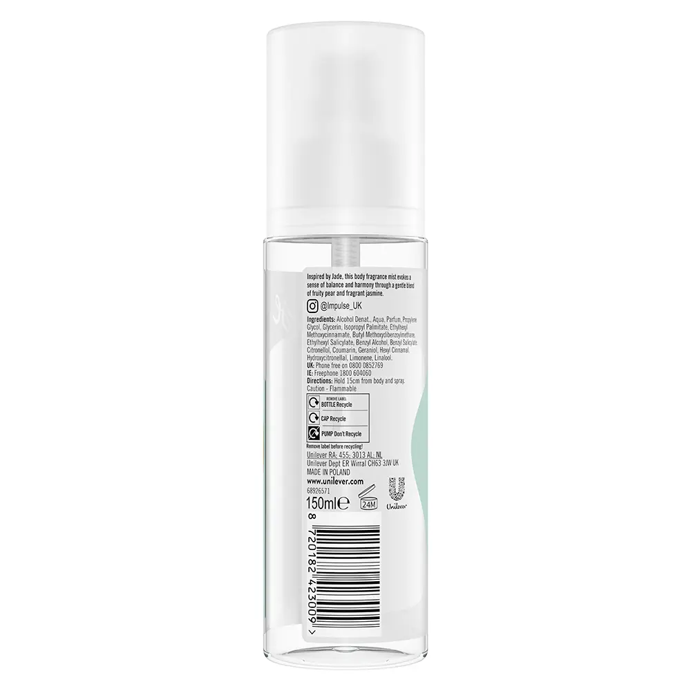<span class="notranslate">IMPULSE BALANCED MIND JADE scented</span> body mist 150 ml Unisex