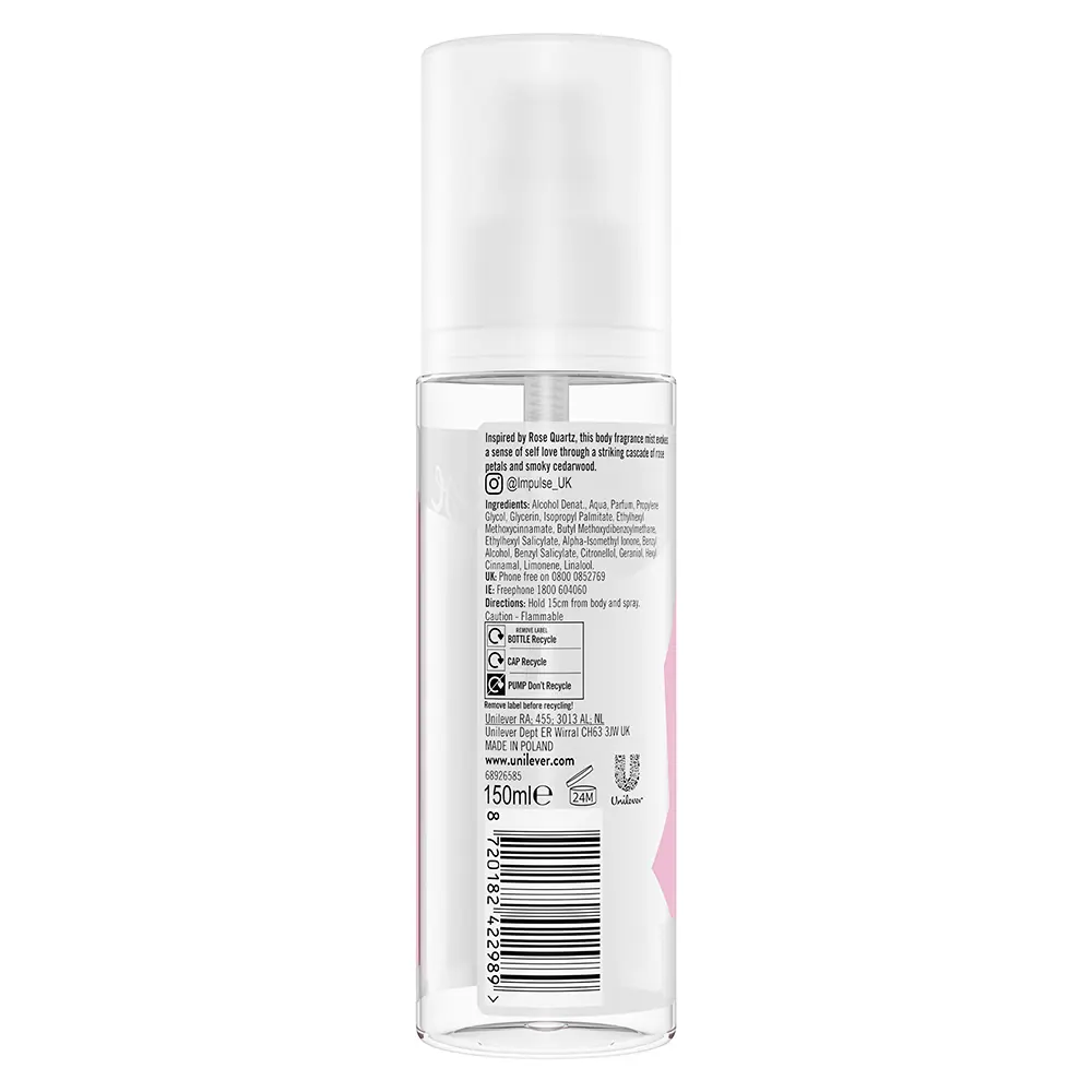 <span class="notranslate">IMPULSE SELF LOVE ROSE QUARTZ scented</span> body mist 150 ml Unisex