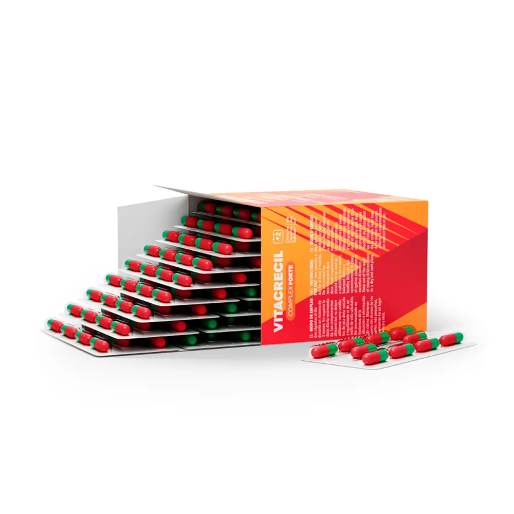 VITACRECIL COMPLEX VITACRECIL COMPLEX FORTE hair and nails capsules 180 units