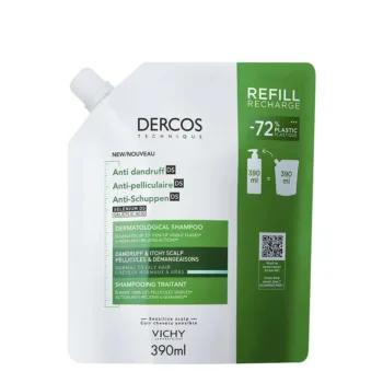 VICHY DERCOS Anti-Schuppen-Nachfüllpackung für fettiges Haar, 390 ml