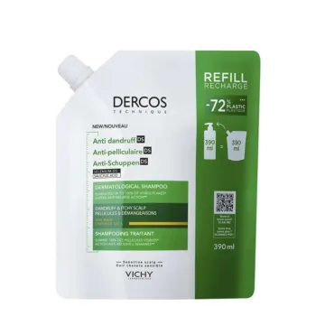 VICHY DERCOS Anti-Schuppen-Nachfüllpackung für trockenes Haar, 390 ml