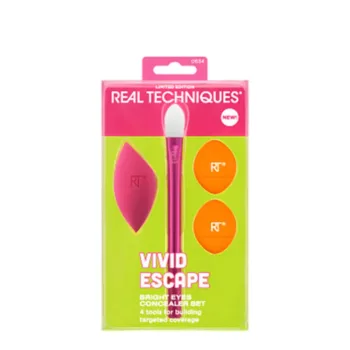 REAL TECHNIQUES VIVID ESCAPE BRIGHT EYES CONCEALER CASE 4 pcs