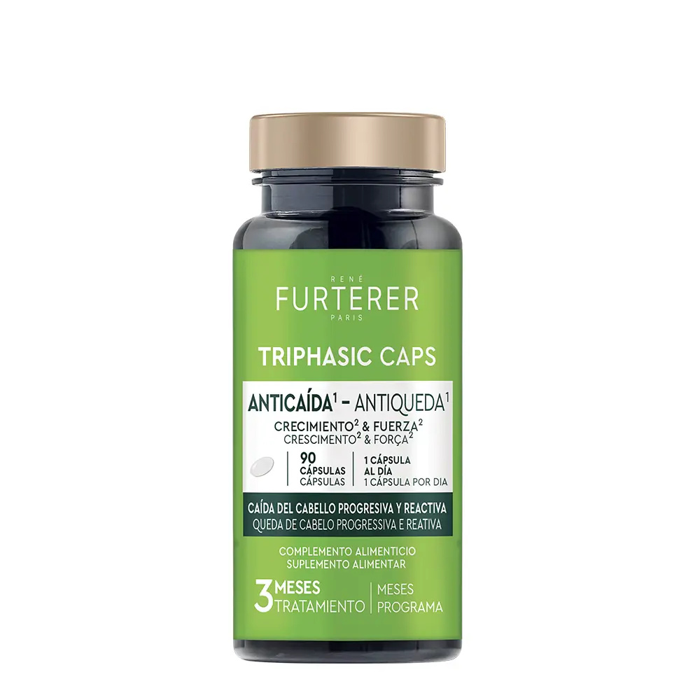 RENE FURTERER TRIPHASIC CAPS anti-hair loss food supplement capsules 90 units RENE FURTERER TRIPHASIC CAPS anti-hair loss food supplement capsules 90 units