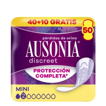 AUSONIA AUSONIA DISCREET mini incontinence pads 50 units AUSONIA AUSONIA DISCREET mini incontinence pads 50 units