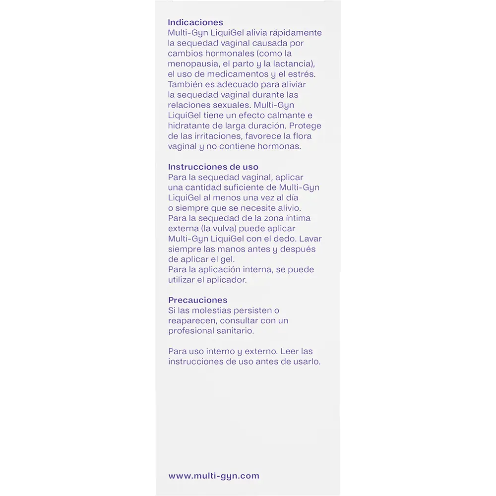 MULTI-GYN MULTI-GYN LIQUIGEL immediately treats and relieves vaginal dryness 50 ml