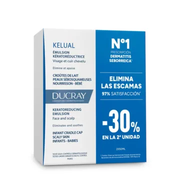 DUCRAY KELUAL keratoreducing emulsion for cradle cap pack of 2 x 50 ml