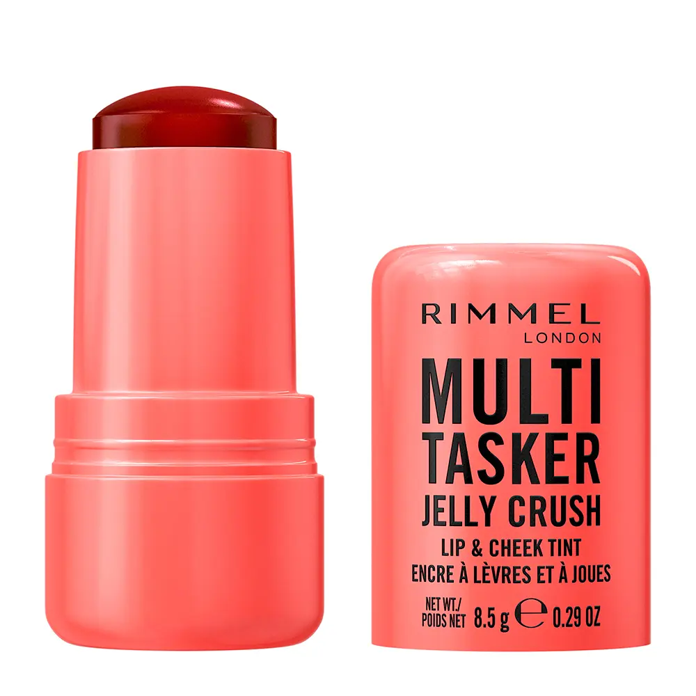 RIMMEL LONDON MULTITASKER JELLY CRUSH Rouge- und Lippenstift-Stick Nr. 300 – Peachy Punch, 8.5 g