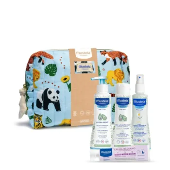 MUSTELA Baby-Junge Dschungel-Toilettentaschen-Set, 5-teilig MUSTELA Baby-Junge Dschungel-Toilettentaschen-Set, 5-teilig