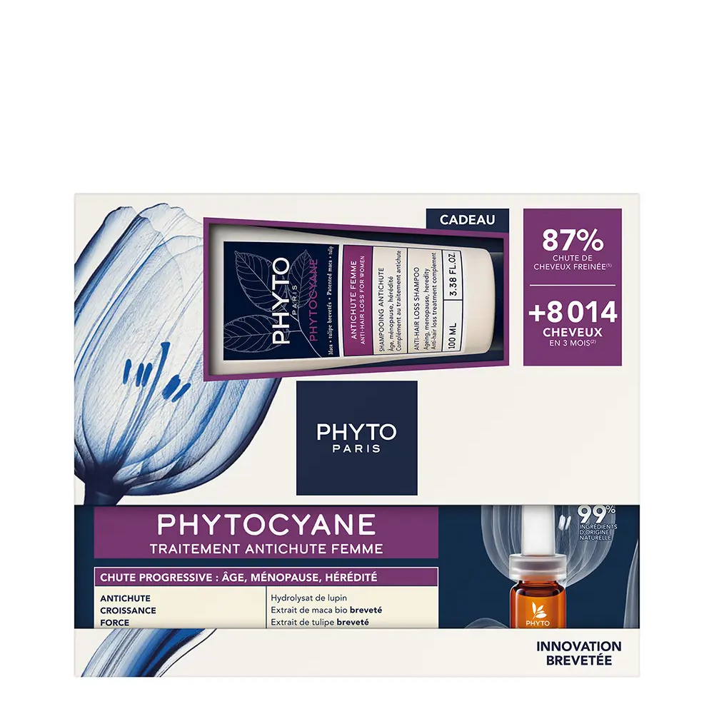 PHYTO PHYTOCYANE WOMEN PROGRESSIVE HAIR LOSS + SHAMPOO SET 2 pcs PHYTO PHYTOCYANE WOMEN PROGRESSIVE HAIR LOSS + SHAMPOO SET 2 pcs