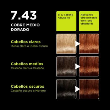 LLONGUERAS COLOR ADVANCE #7.43-cobrizo medio dorado