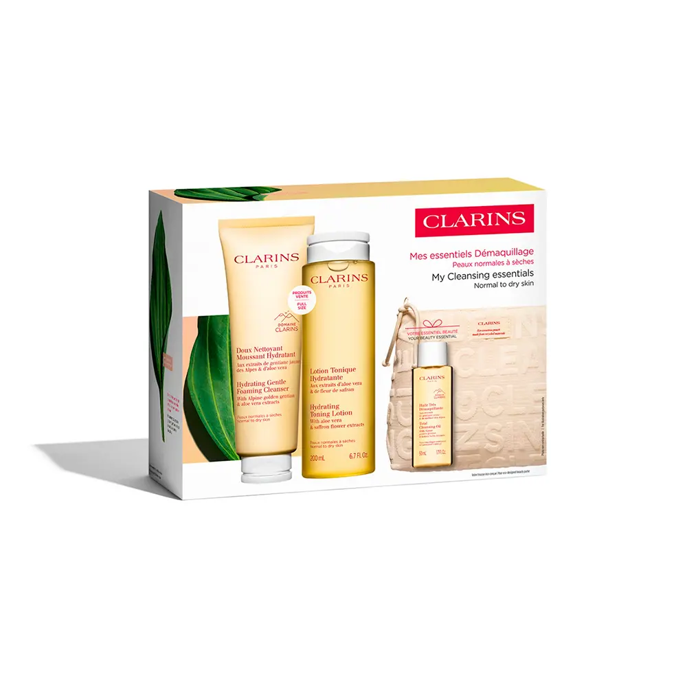 CLARINS PIELES NORMALES-SECAS ESENCIALES DE LIMPIEZA set 4 pcs