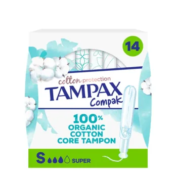 TAMPAX TAMPAX 100% ORGANIC COTTON super plug 14 units