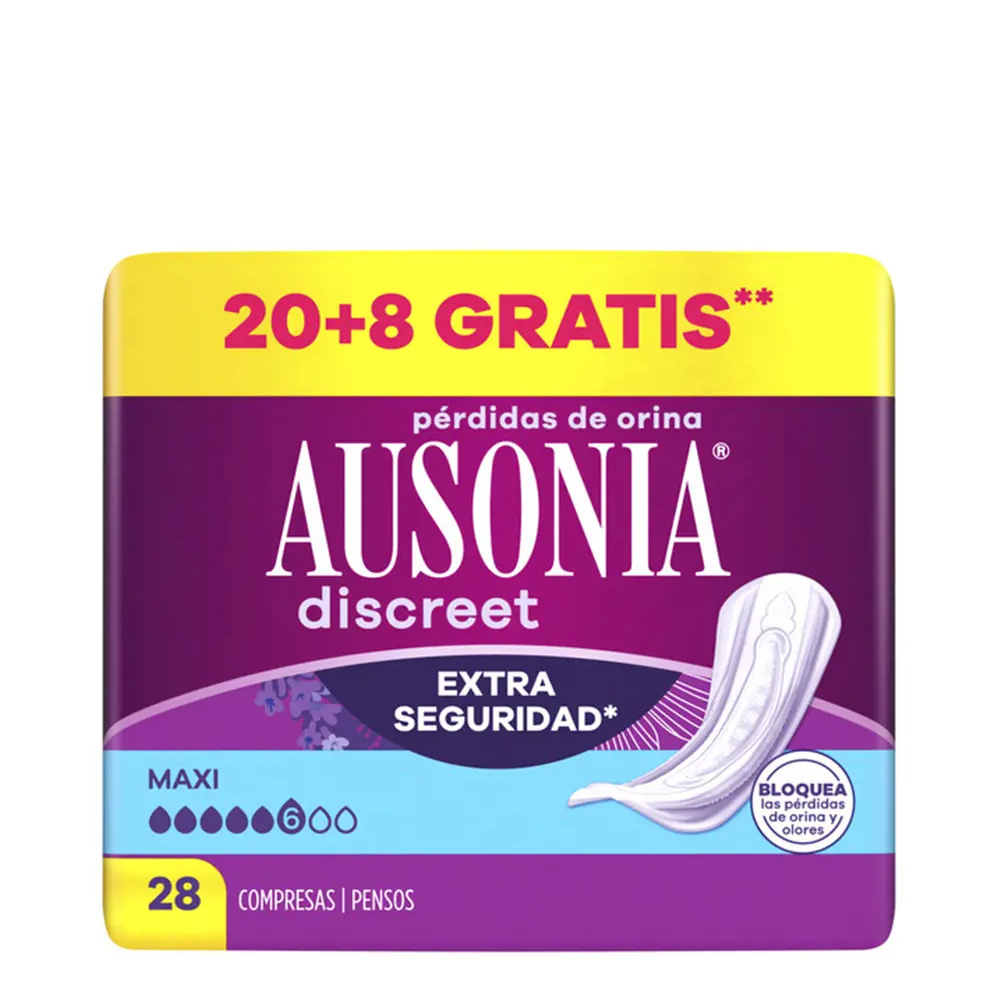 AUSONIA DISCREET maxi incontinence pads 28 units AUSONIA DISCREET maxi incontinence pads 28 units
