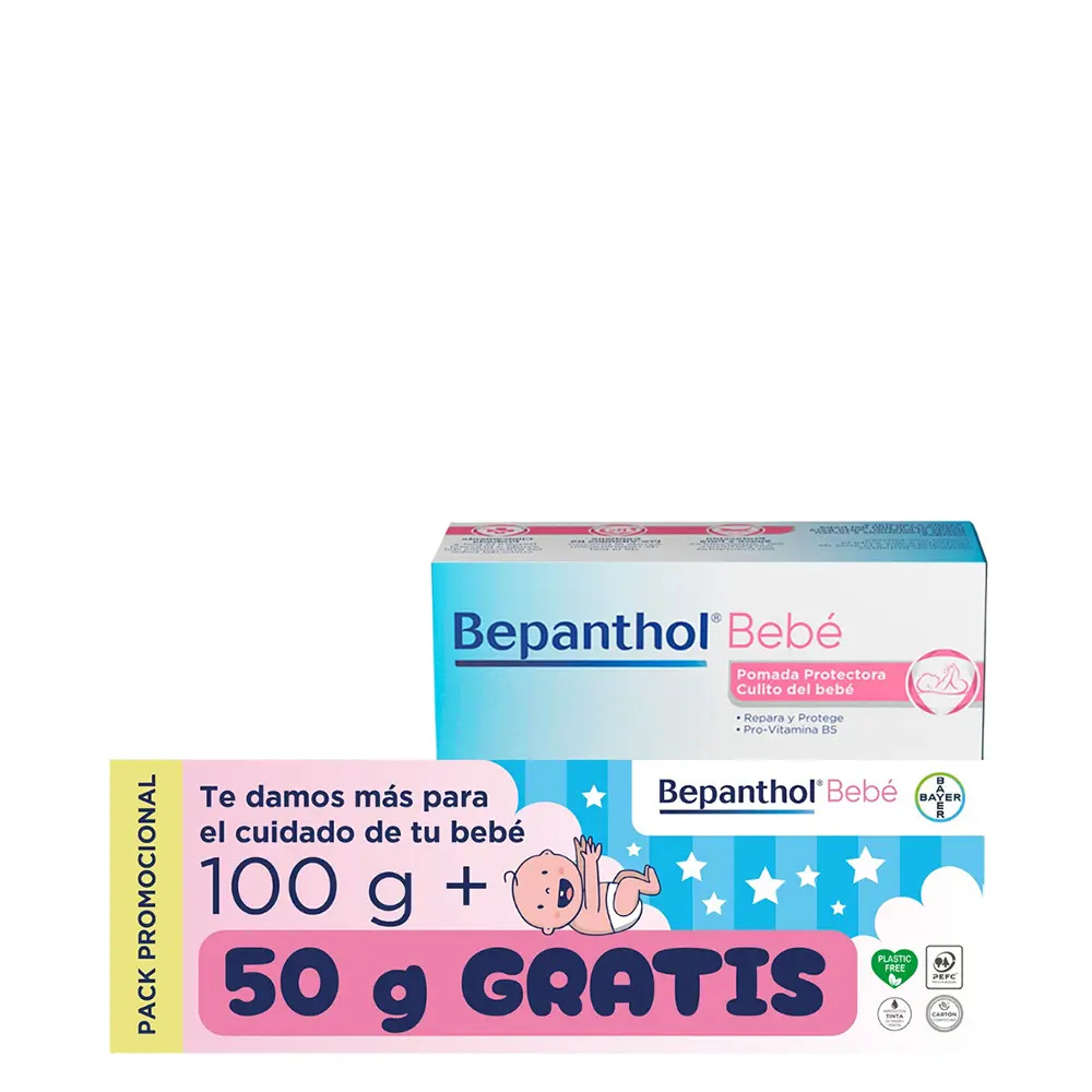 BEPANTHOL BEPANTHOL BABY protective ointment for baby's bottom 100g + 50g 2 units BEPANTHOL BEPANTHOL BABY protective ointment for baby's bottom 100g + 50g 2 units