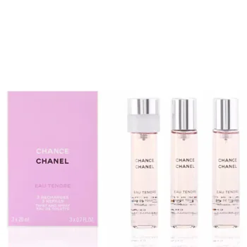 <span class="notranslate">CHANEL CHANCE EAU TENDRE</span> eau de toilette twist & spray 3 refills 3 x 20 ml for Women
