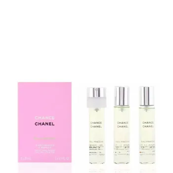 <span class="notranslate">CHANEL CHANCE EAU FRAICHE</span> eau de toilette twist & spray 3 refills 3 x 20 ml for Women