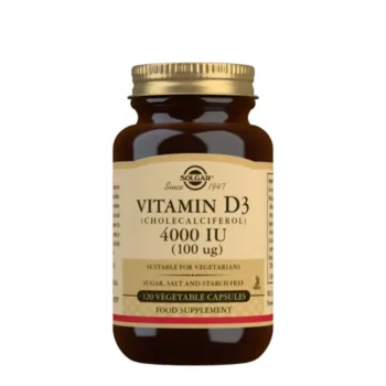 SOLGAR VITAMIN D3 4000 IU 100 g Cholecalciferol vegetable capsules 120 u