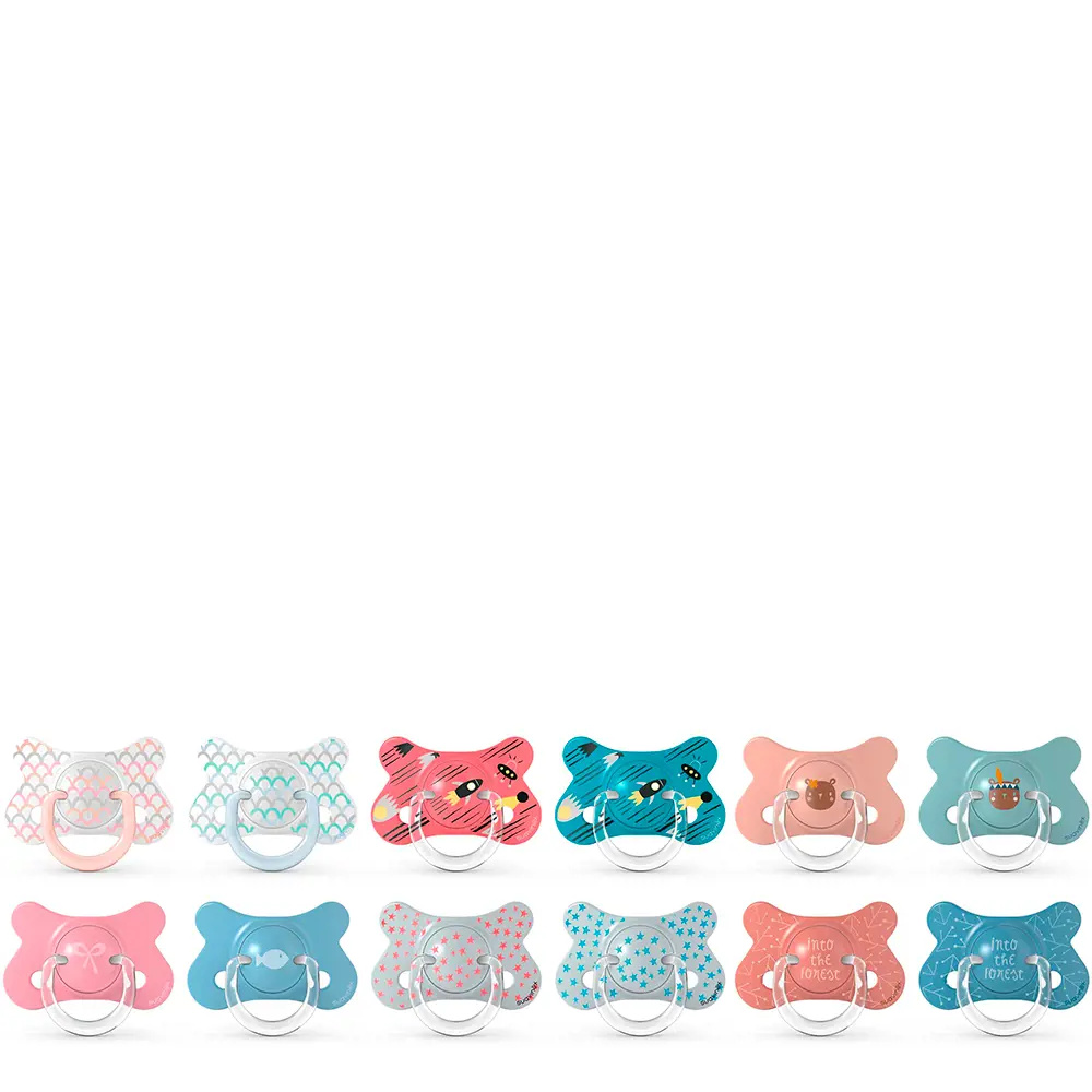 SUAVINEX Pack of 2 Fusion Silicone Pacifiers with Physiological Teat 4-18M SUAVINEX Pack of 2 Fusion Silicone Pacifiers with Physiological Teat 4-18M