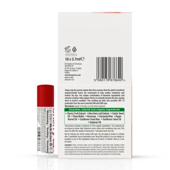 DR. ORGANIC ALOE VERA AND CEREZA lip balm 5.7 gr