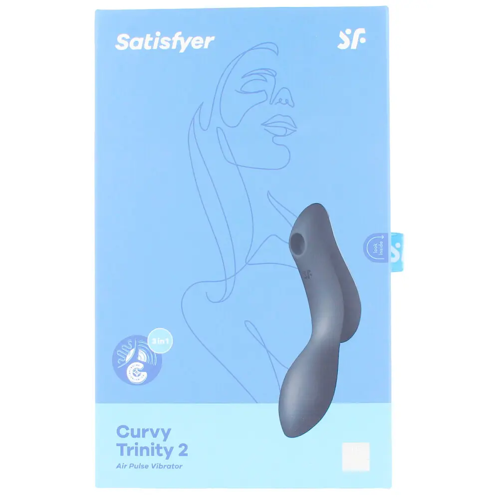 SATISFYER SATISFYER CURVY TRINITY 2 vibrating stimulator #black 1 u SATISFYER SATISFYER CURVY TRINITY 2 vibrating stimulator #black 1 u - Image 2