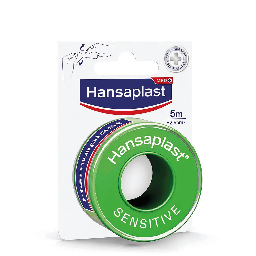 HANSAPLAST HP ESPARADRAPO SENSITIVE 5 mx 2.5 cm 1 u HANSAPLAST HP ESPARADRAPO SENSITIVE 5 mx 2.5 cm 1 u