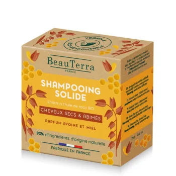 BEAUTERRA SOLIDE oatmeal and honey shampoo 75 gr