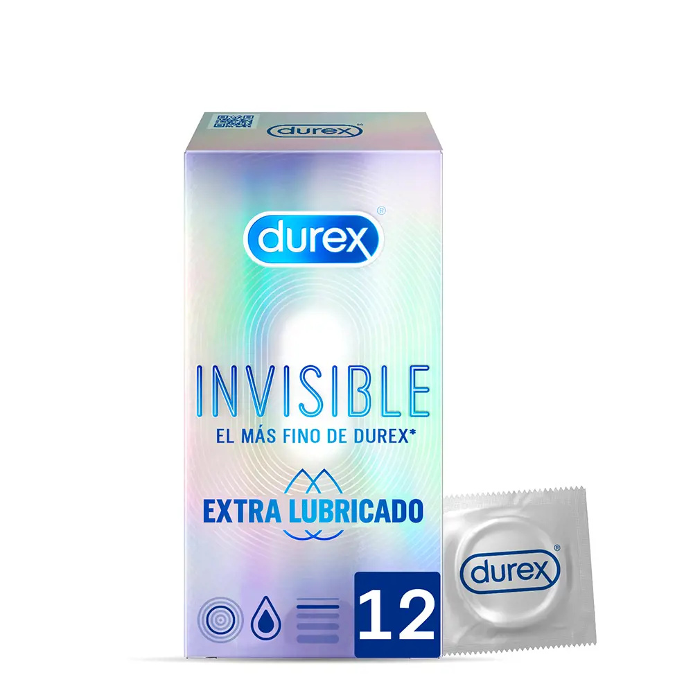DUREX INVISIBLE extra lubricated condoms 12 u DUREX INVISIBLE extra lubricated condoms 12 u
