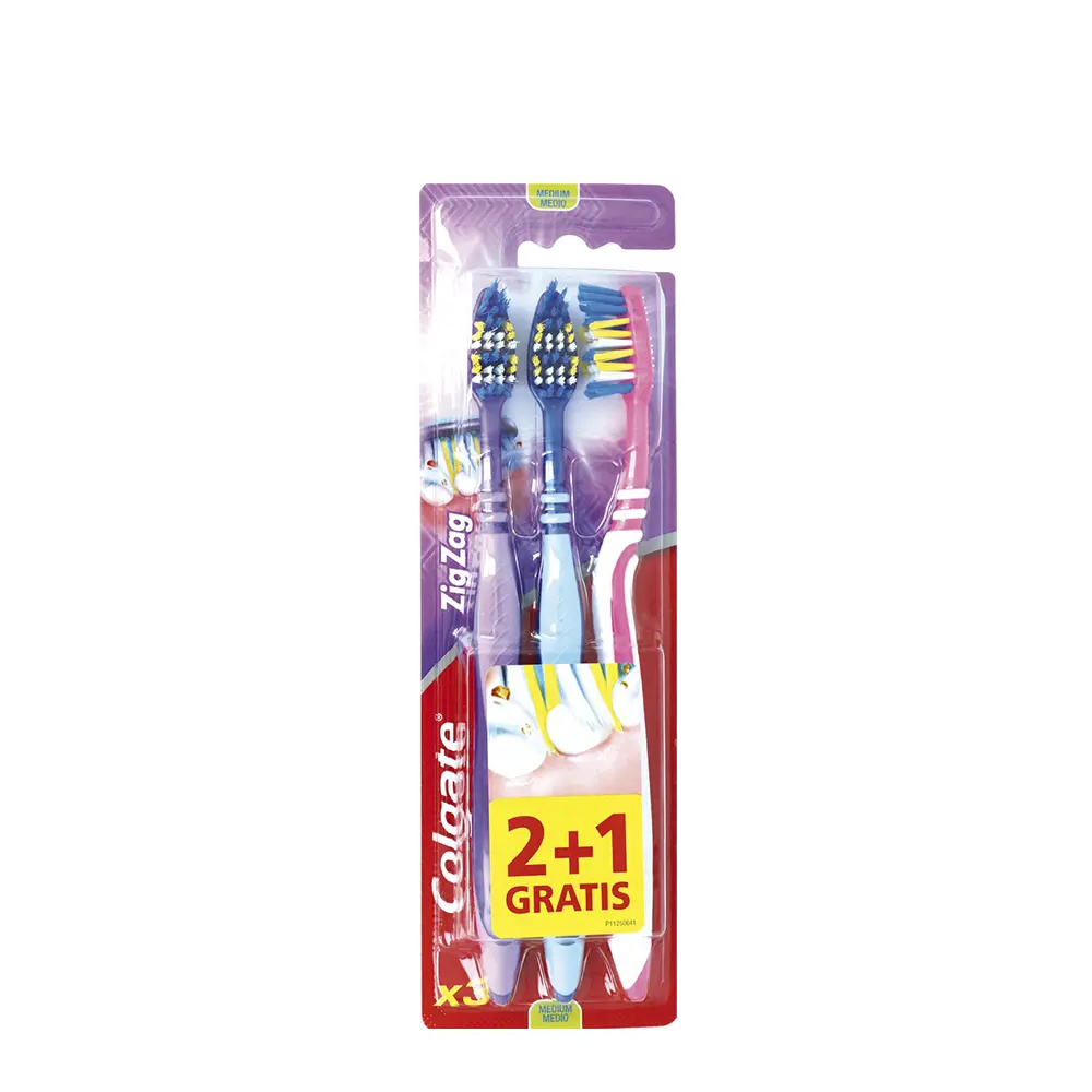 COLGATE ZIG ZAG toothbrush #medium 3 u COLGATE ZIG ZAG toothbrush #medium 3 u