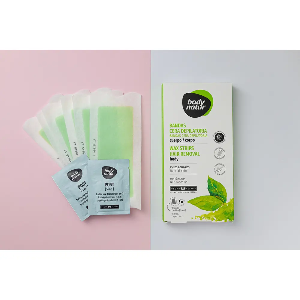 BODY NATUR BANDS depilatory wax body matcha tea 16 u