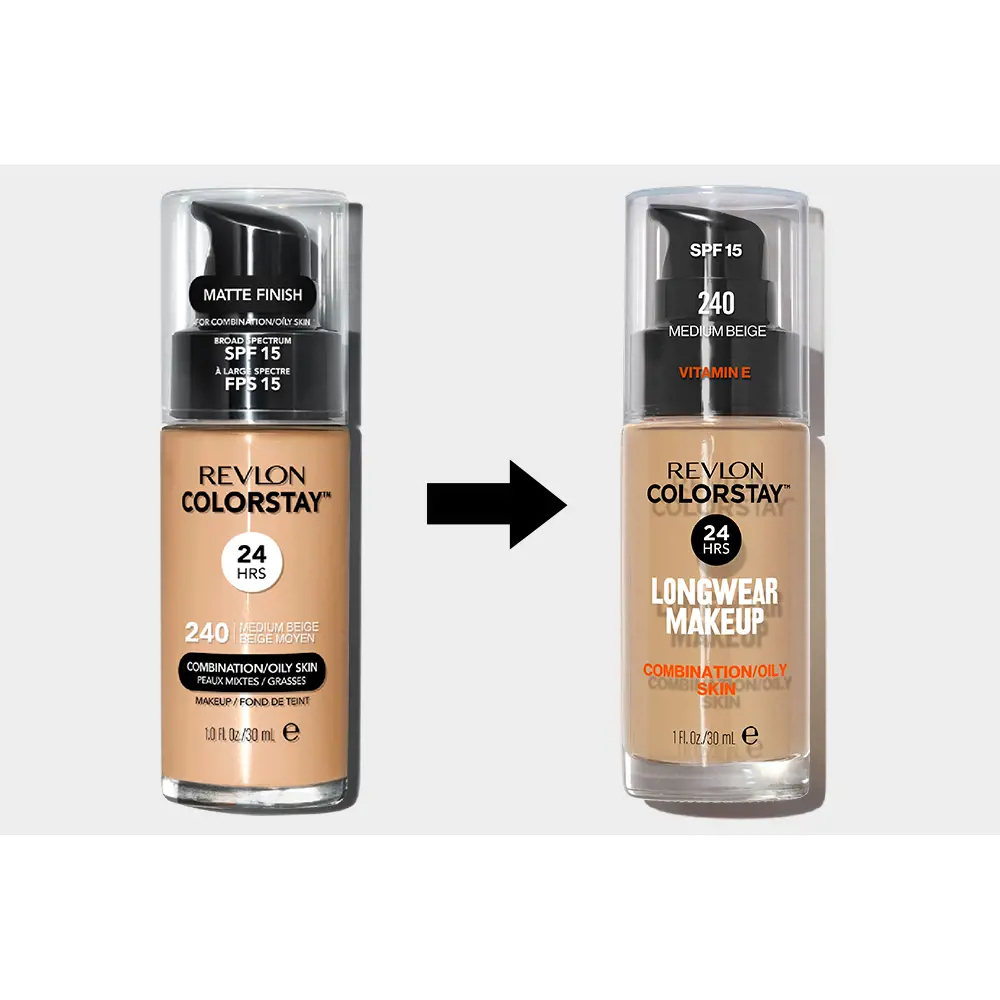 REVLON MASS MARKET COLORSTAY foundation combination/oily skin #240-medium beige 30 ml REVLON MASS MARKET COLORSTAY foundation combination/oily skin #240-medium beige 30 ml - Image 4