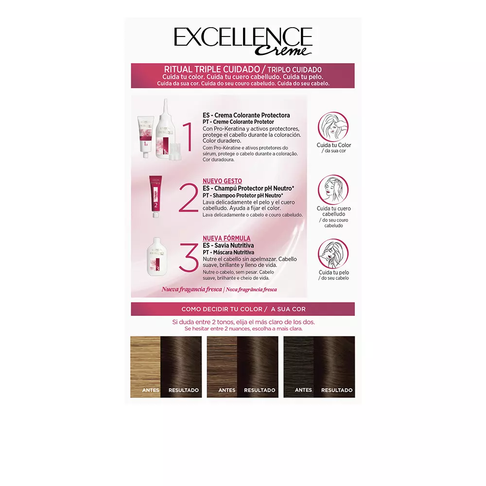 L'ORÉAL PARIS EXCELLENCE Creme dye #4 castao 192 ml L'ORÉAL PARIS EXCELLENCE Creme dye #4 castao 192 ml - Image 4