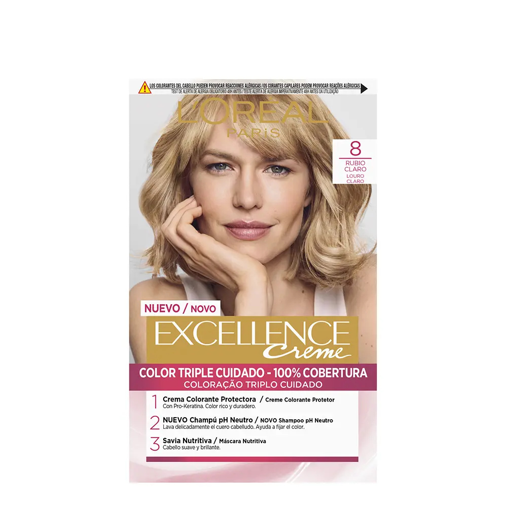 L'ORÉAL PARIS EXCELLENCE Creme dye #8 light blonde 192 ml L'ORÉAL PARIS EXCELLENCE Creme dye #8 light blonde 192 ml