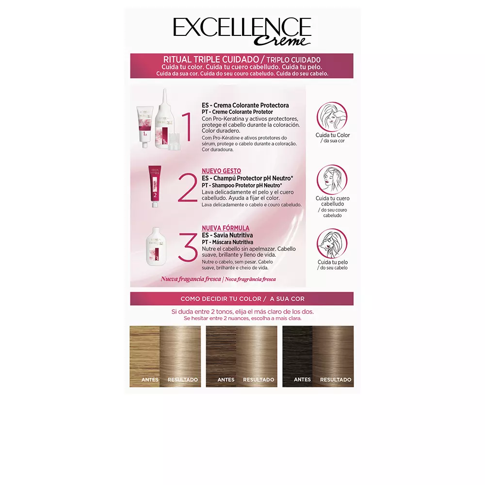 L'ORÉAL PARIS EXCELLENCE CREAM dye #8.1 light blonde ceniza 192 ml