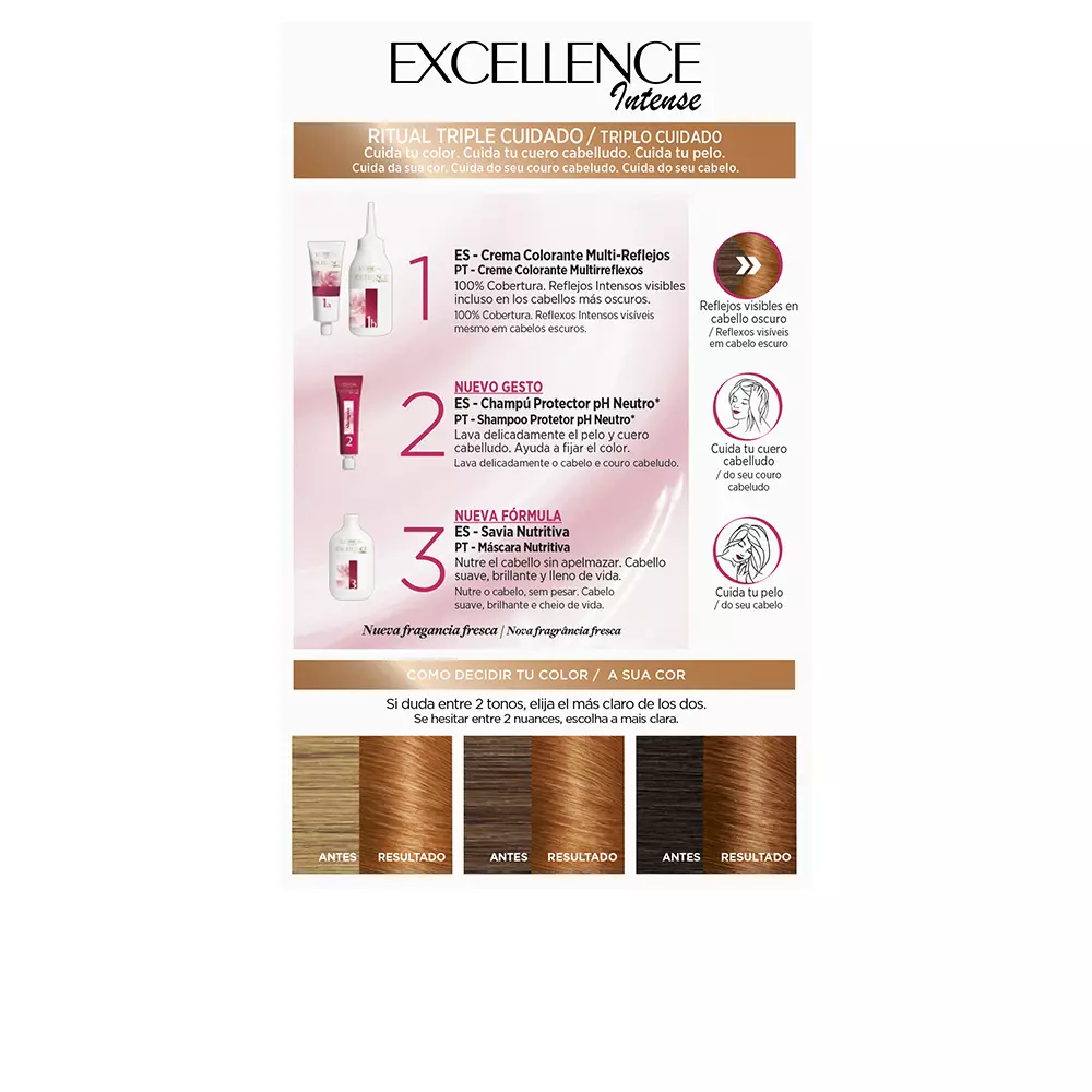 L'OREAL PARIS EXCELLENCE INTENSE hair color #7.43 golden copper blonde 1 u