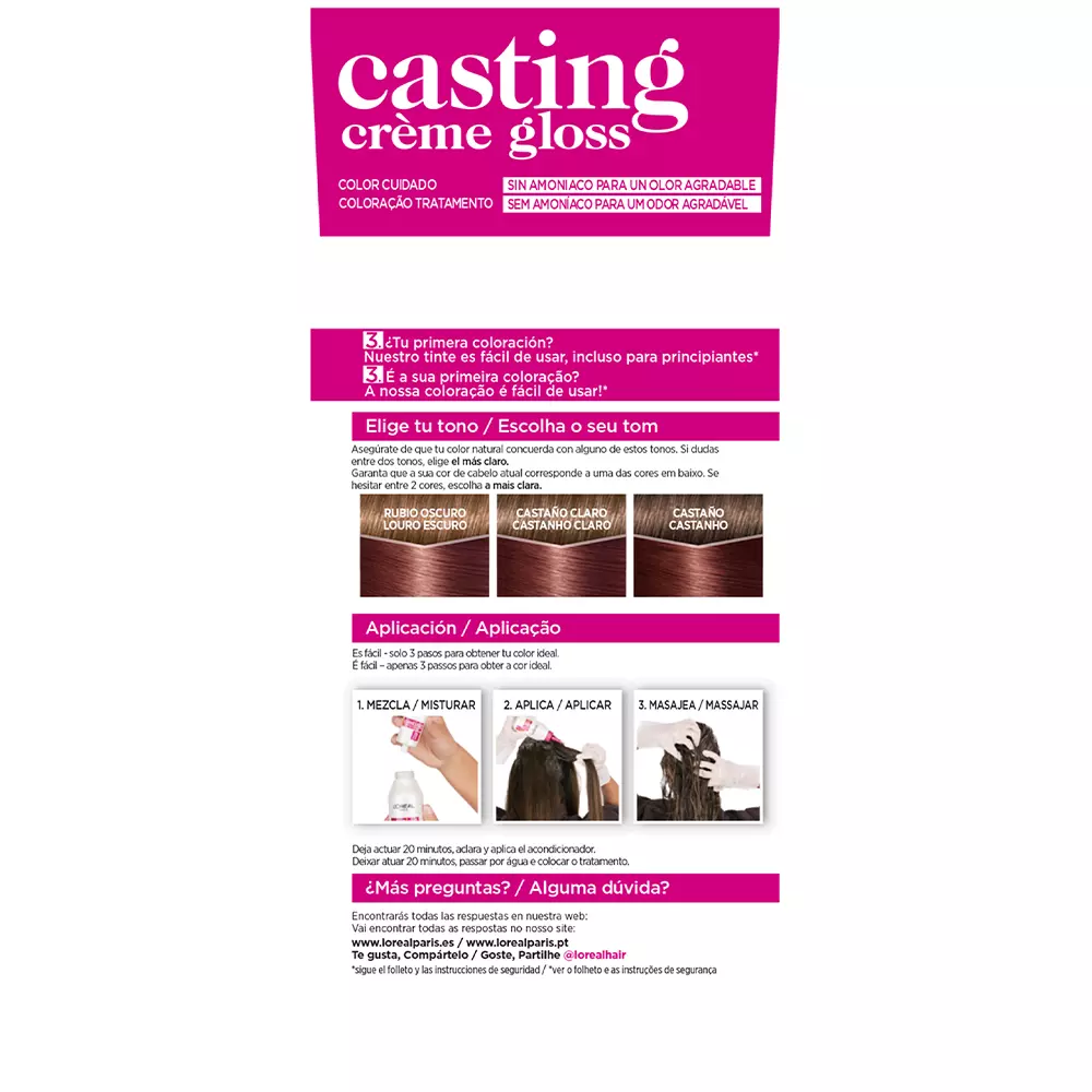 L'OREAL PARIS+ CASTING CREAM GLOSS #550-caoba 180 ml L'OREAL PARIS+ CASTING CREAM GLOSS #550-caoba 180 ml - Image 3