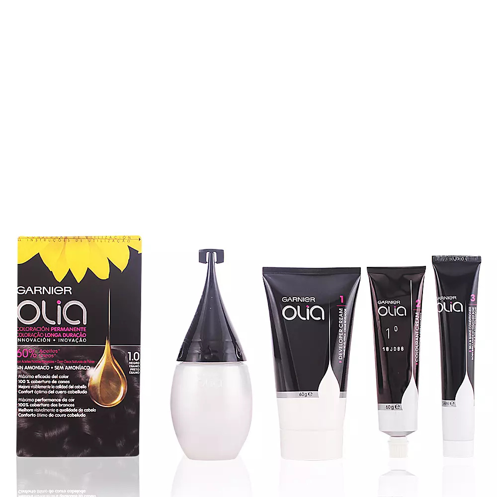 GARNIER OLIA Permanent Color #1.0 Negro Ebano set GARNIER OLIA Permanent Color #1.0 Negro Ebano set